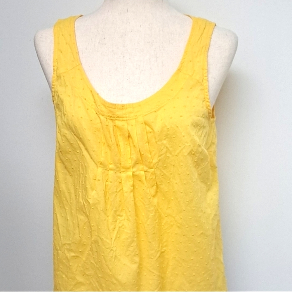 LOFT bright yellow cotton blouse